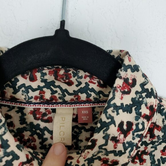 Anthropologie Pilcro Womens Button Front Shirt Size XXS Western Abstract - Picture 4 of 10